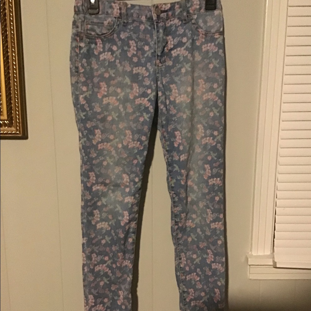 Floral jeans